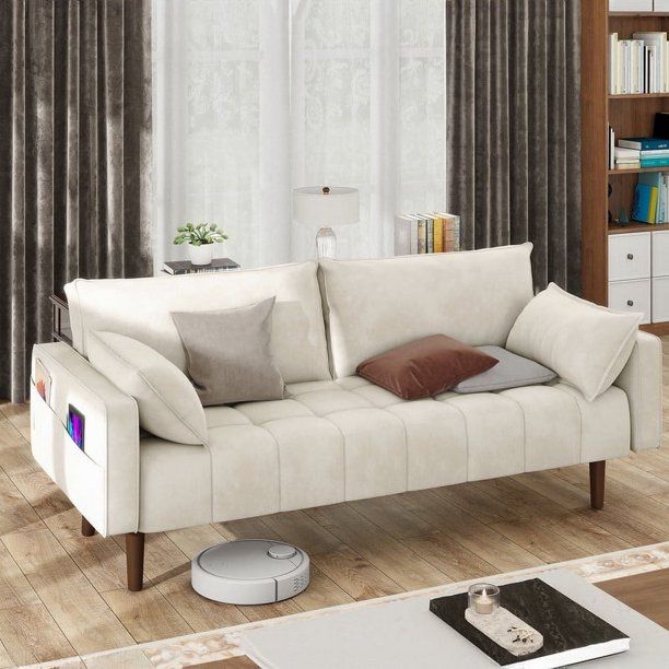 70" Velvet Loveseat Sofa, Modern Comfortable Sofa Loveseat