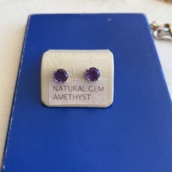 Natural Amethyst silver 
