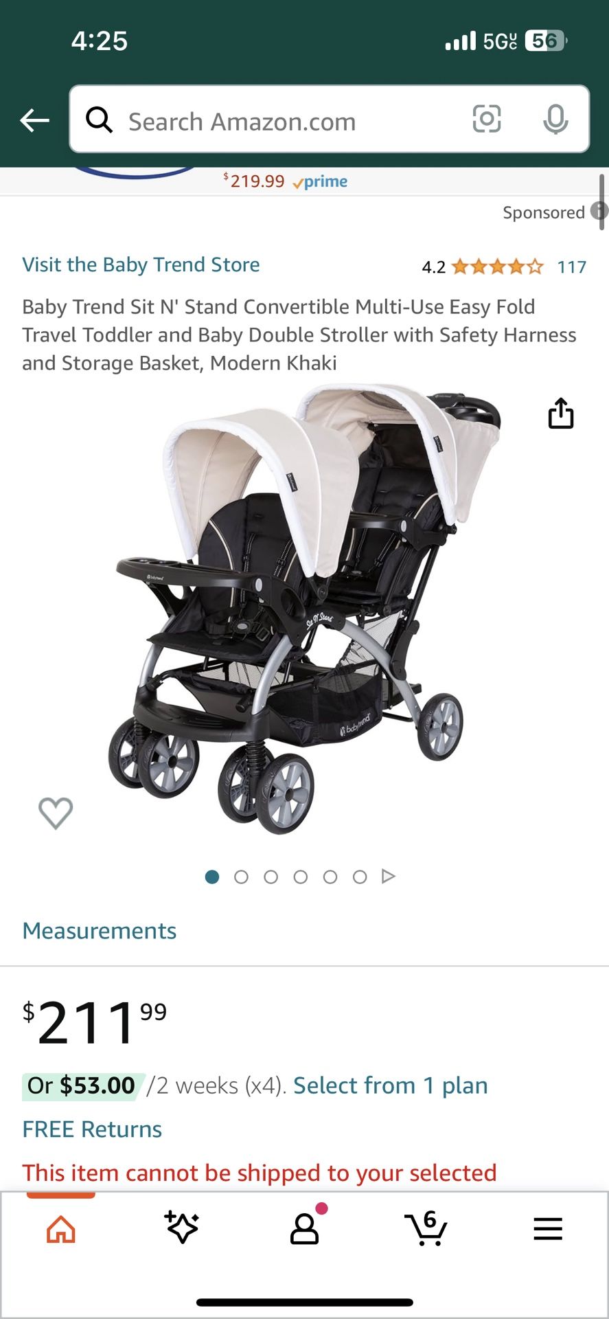 Baby Trend Double Stroller