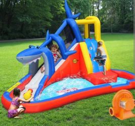 Inflatable Shark Water Slide Bounce House
