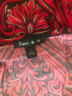 Sami and Jo Dress Red Black and Gold