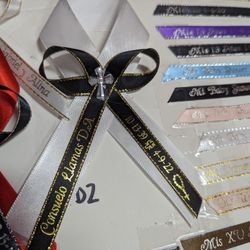 Liston Grabado, Funeral, Boda, Ribbon, Baptism, Bautizo, Wedding, Quinceañera, Sweet 15,16