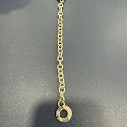 Tiffany & Co. Tiffany 1837 Interlocking Circles Chain/Charm Bracelet 925  8”