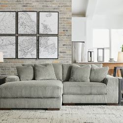 ⚡Ask 👉Sectional, Sofa, Couch, Loveseat, Living Room Set, Ottoman, Recliner, Chair, Sleeper. 

👉Lindyn Fog 2-Piece LAF Chaise Sectional