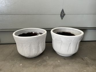 Pair Of Clay Pots