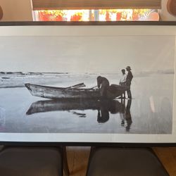 Large Black And White Canvaspop Wood Frame Wall Art 