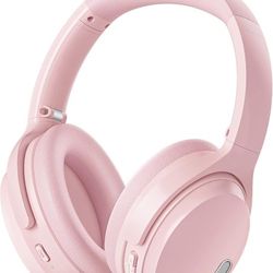 HROEENOI Active Noise Cancelling Wireless Bluetooth Over-Ear Headphones, Memory Foam Ear Cups, Quick Charge for 40H Playtime, Ideal for Travel, Home O