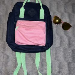 Girls Mini Backpack And Pink Sunglasses