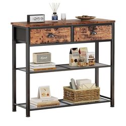 Console Sofa Table With Storage Shelf