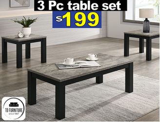 3 Pc Coffe table Set + 2 end tables 