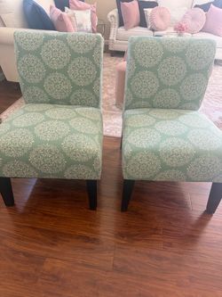 Blue/sage accent chairs