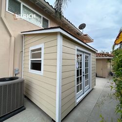 8x12 Studio Shed | Lean-To | Smart Lap | French Doors