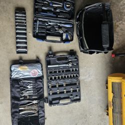 Mechanics Tool Set wrenches and sockets