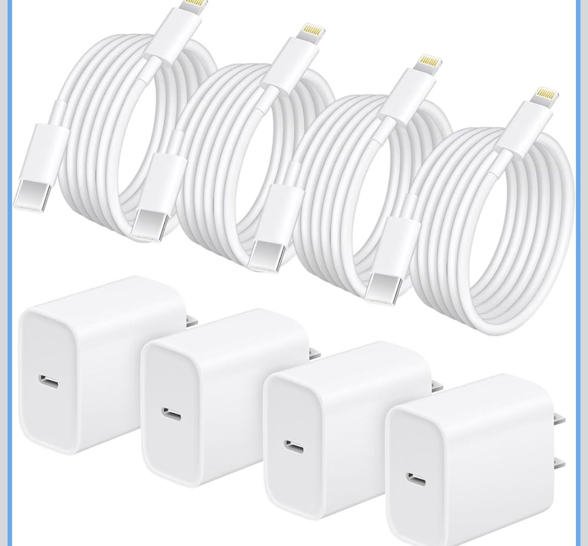🆕 In 📦 4️⃣iPack20W Fast Charging with6️⃣FT USB C Charger Cord