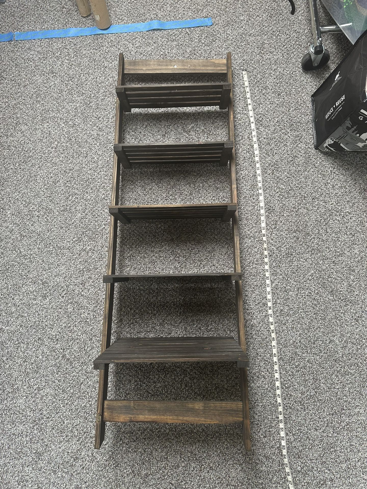 Brown Ladder Shelves 