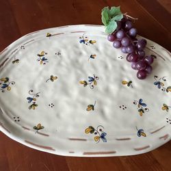 Abbiamo Tutto Italy Handmade Oval Ceramic Serving Platter