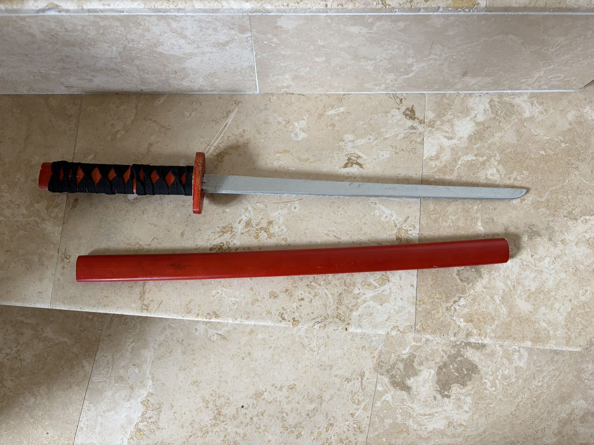 Red Wooden Toy Katana