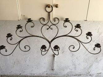 Home interior wall candle holder