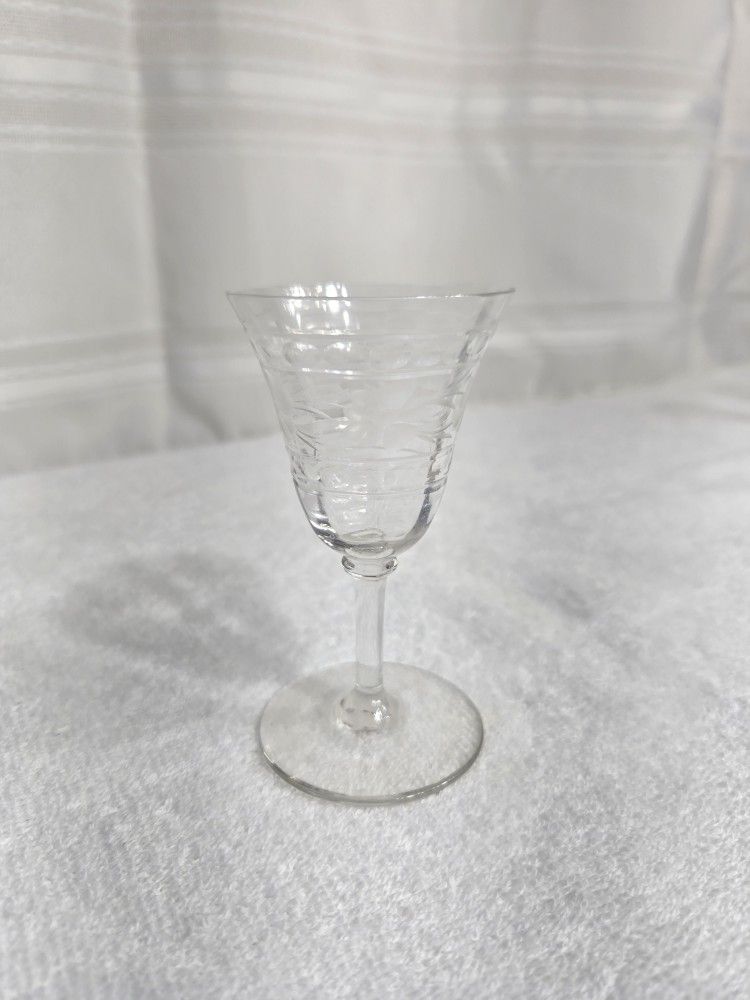 Set of 4 Textured Clear Glass Tumblers / Old Fashioned Glasses