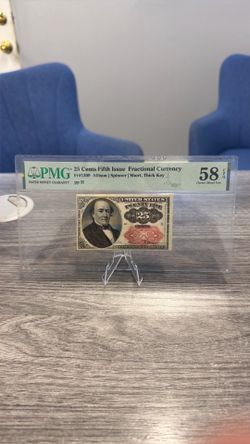 PMG Certified 25¢ Fifth Issue Fractional Currency