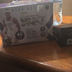 Select basketball cards and sleeves. Opened box