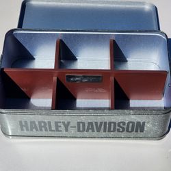 Harley Davidson Tin Box With Dividers