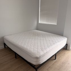 king size mattress & bed frame 