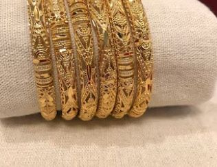 24K gold plated bangles from India