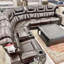 Power Reclining Sectional Couch ⭐ No Needed Credit Check 💛 $39 Down Payment with Financing