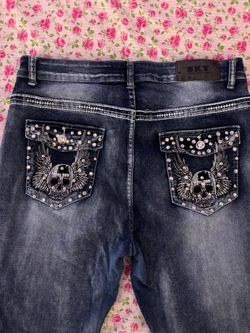 Low Rise Bedazzled Jeans