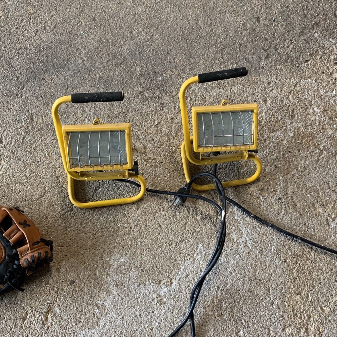 Two floodlights