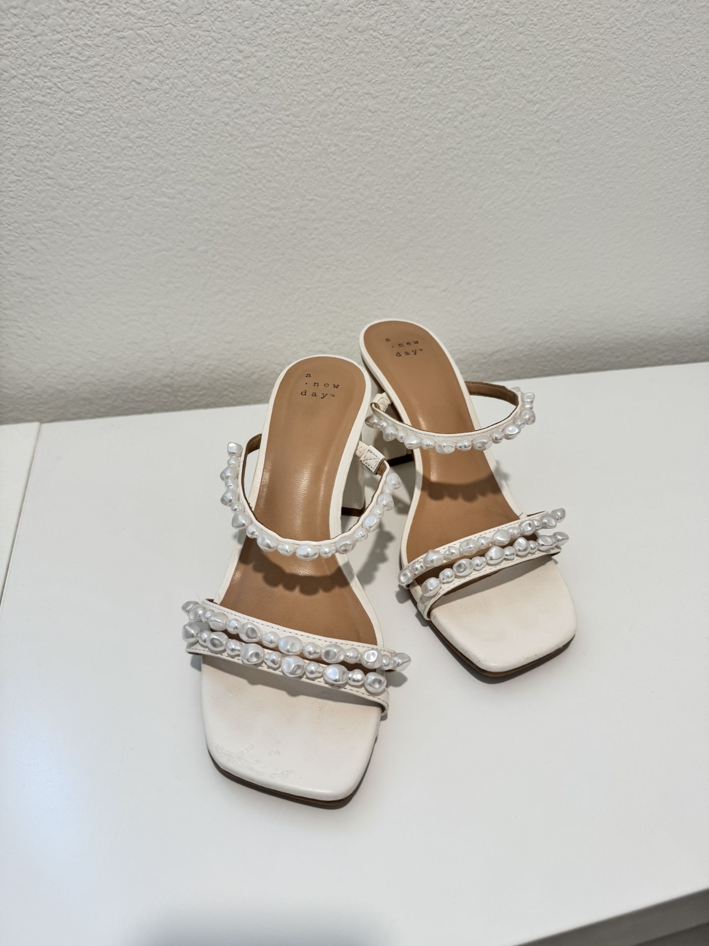 A New Day White Bridal Shoes 7 1/2