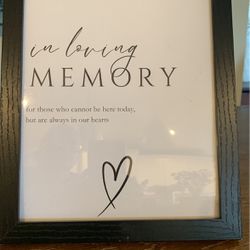 Wedding Signage - Bar & In Loving Memory