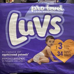 Luvs Size 3 Diapers $6 A Pack 
