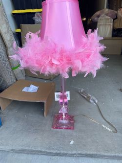Ashley Furniture Pink Fluffy Lamp