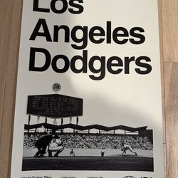 Dodgers Poster Midcentury Modern