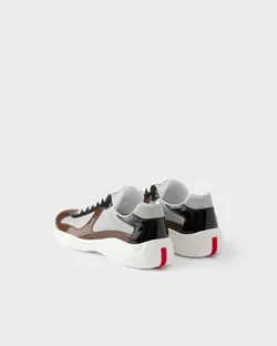 Prada Patent leather and technical fabric Prada America's Cup sneakers