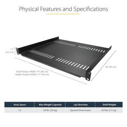 Startech 1U 16” Shelf - Unopened Box