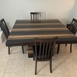 Beautiful Dining Room Table and Chairs! 63 X 63 - 32” Height