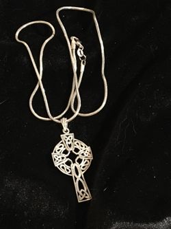 925 Celtic cross necklace