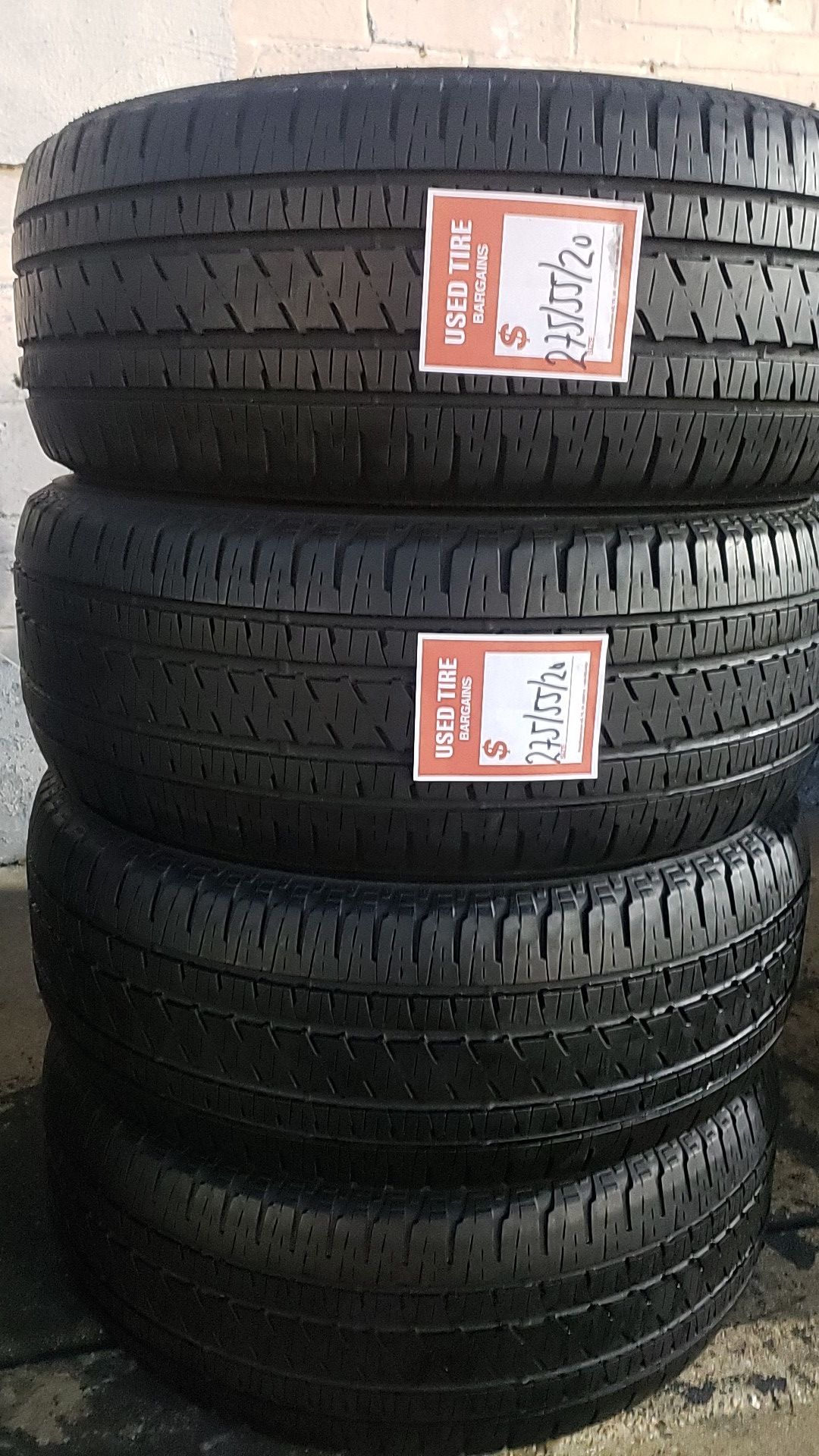 04 matching Bridgestone tires for sale 275/55/20