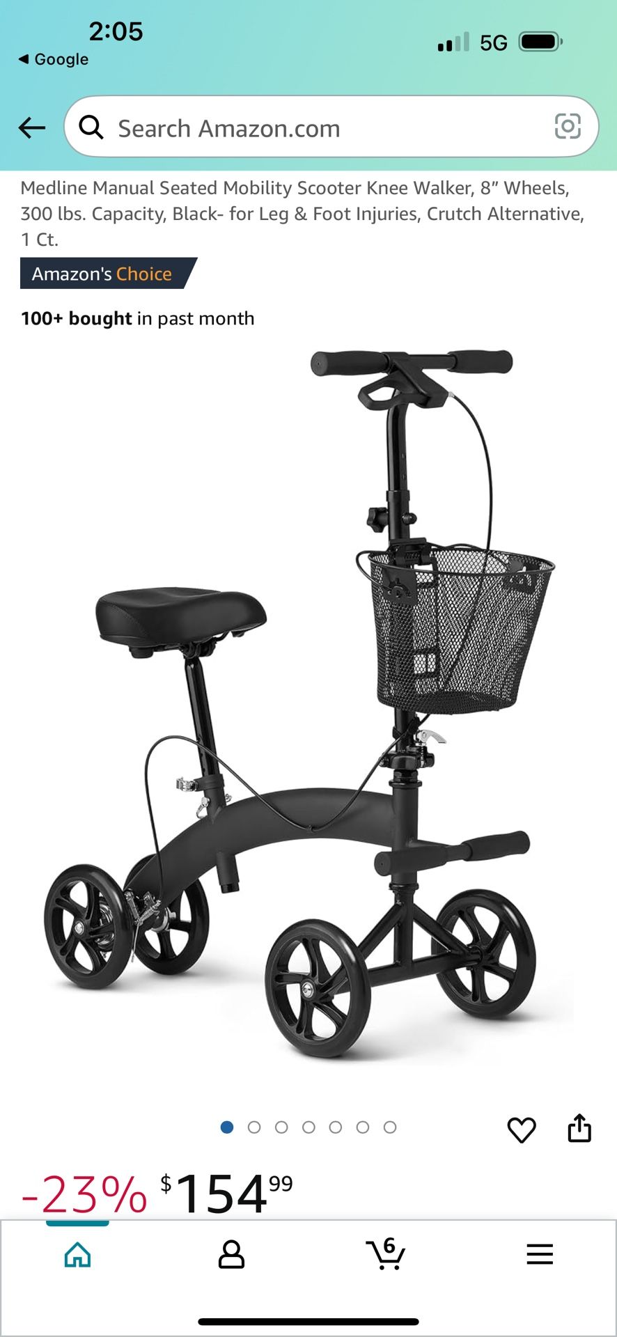 Brand New Seated Manual Mobility Scooter