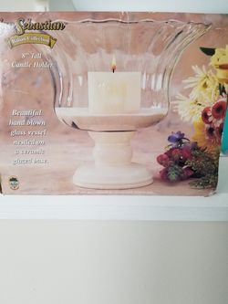 8" tall candle holder