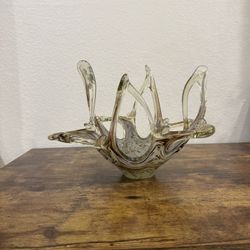 Hand Blown Glass Table Fixture  