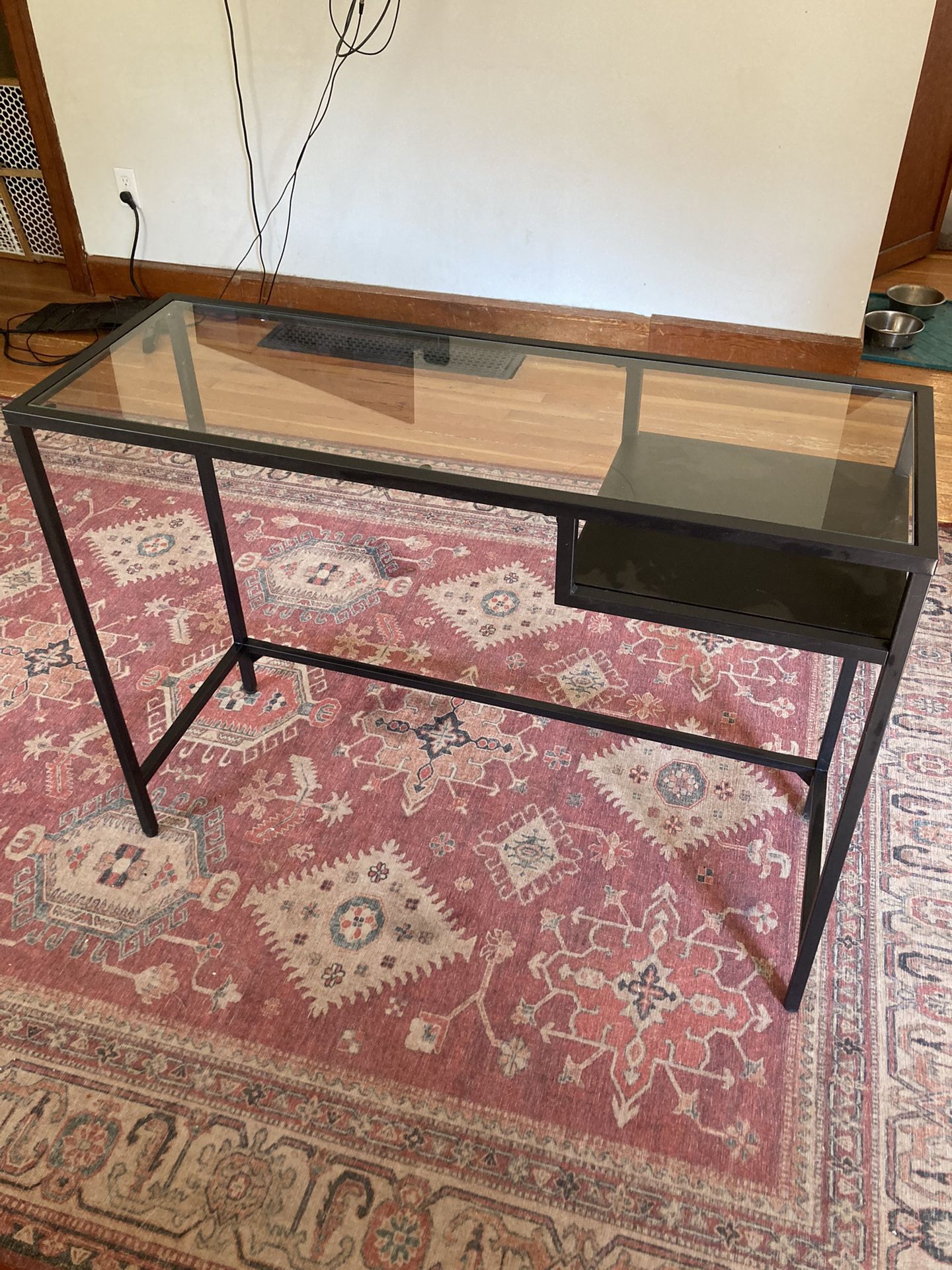 IKEA Glass And Metal Desk