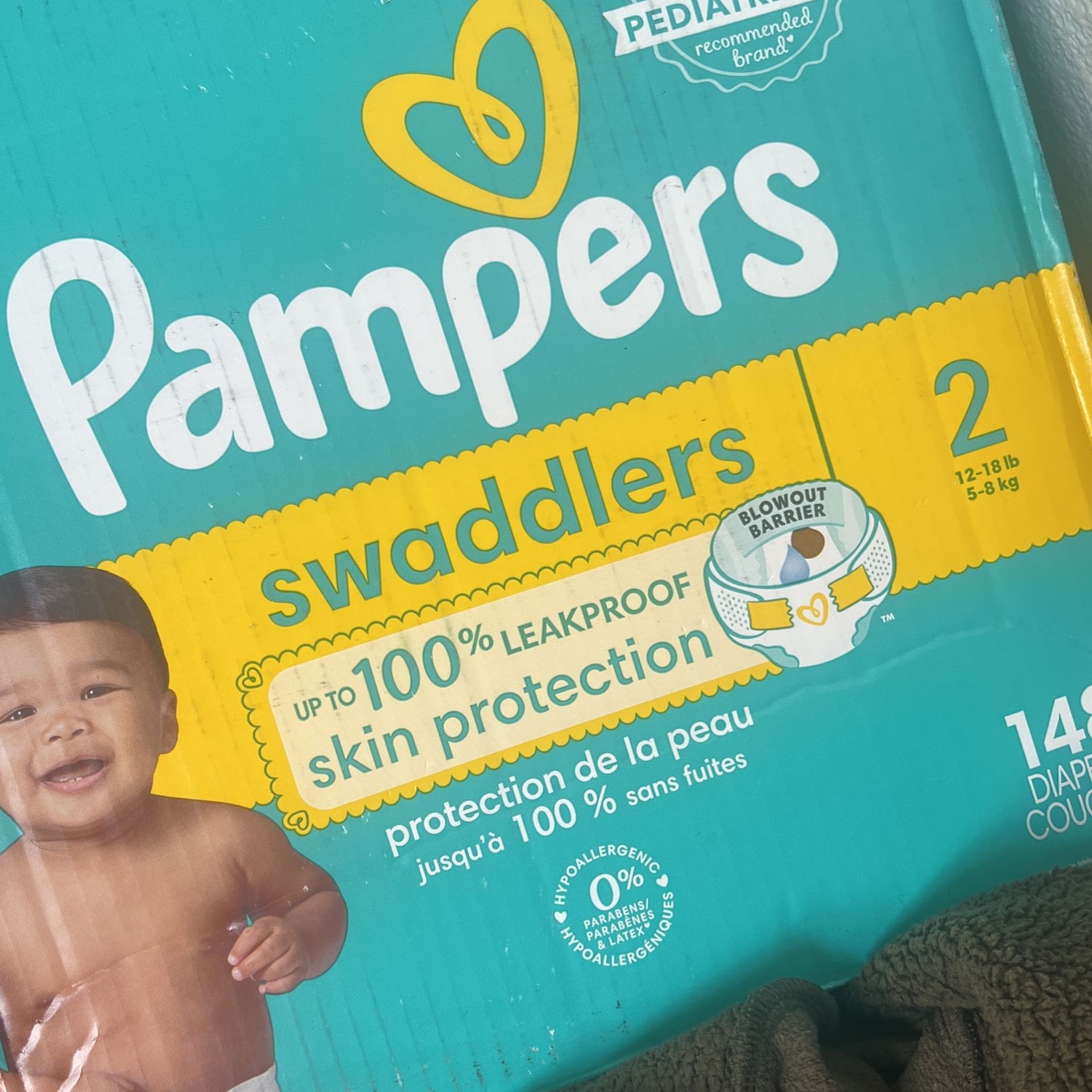 Pamper swaddlers size 2 