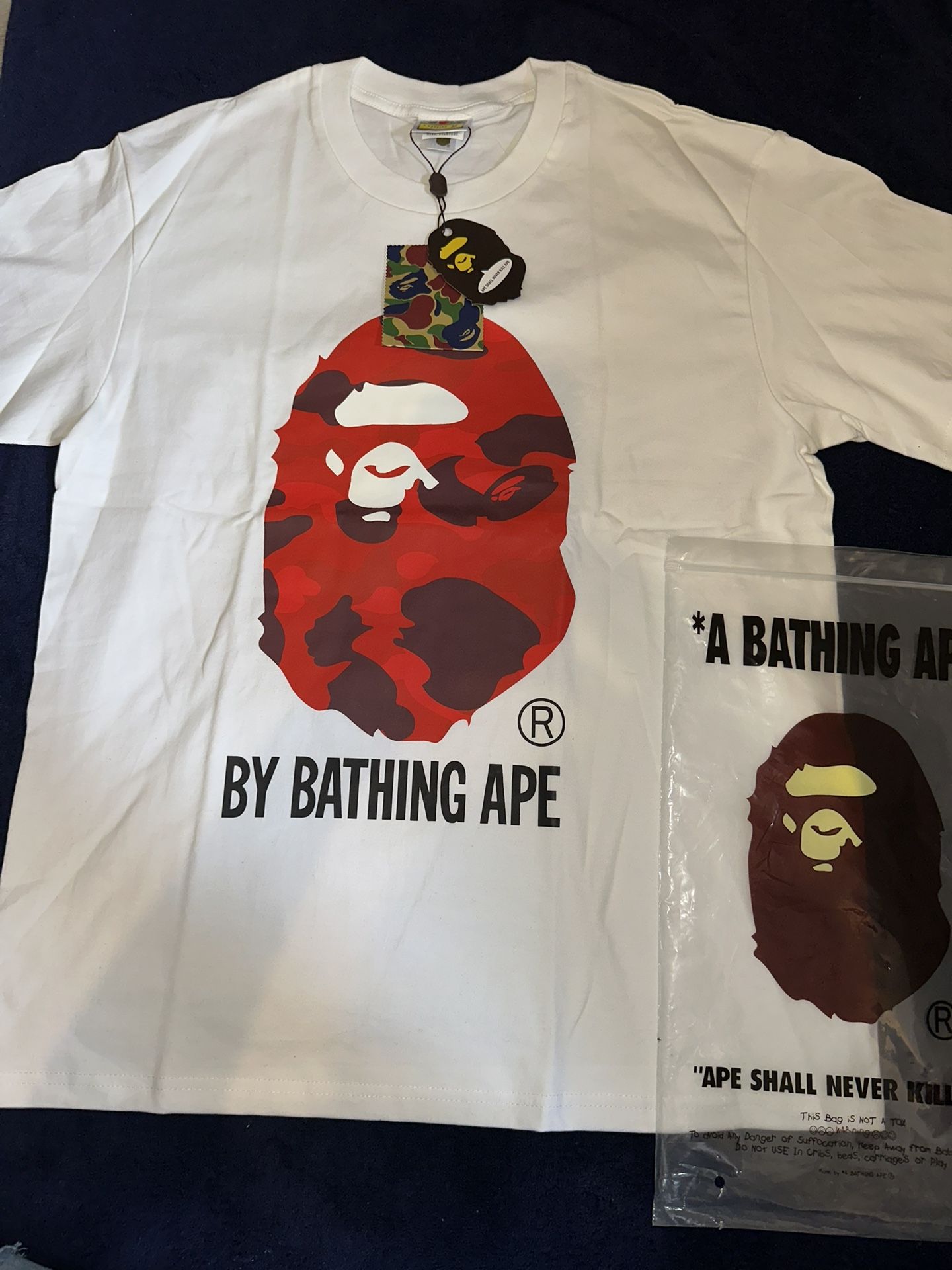 Bape red camo tee