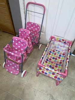 Baby Doll Three Doll stroller and playpen