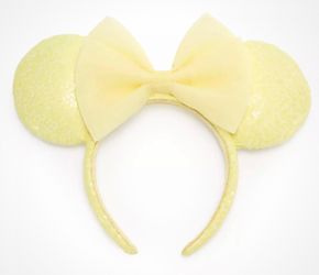 Minnie Mouse Sequined Ear Headband- Joyful Yellow