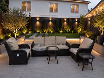 Patio furniture set with swivel chairs